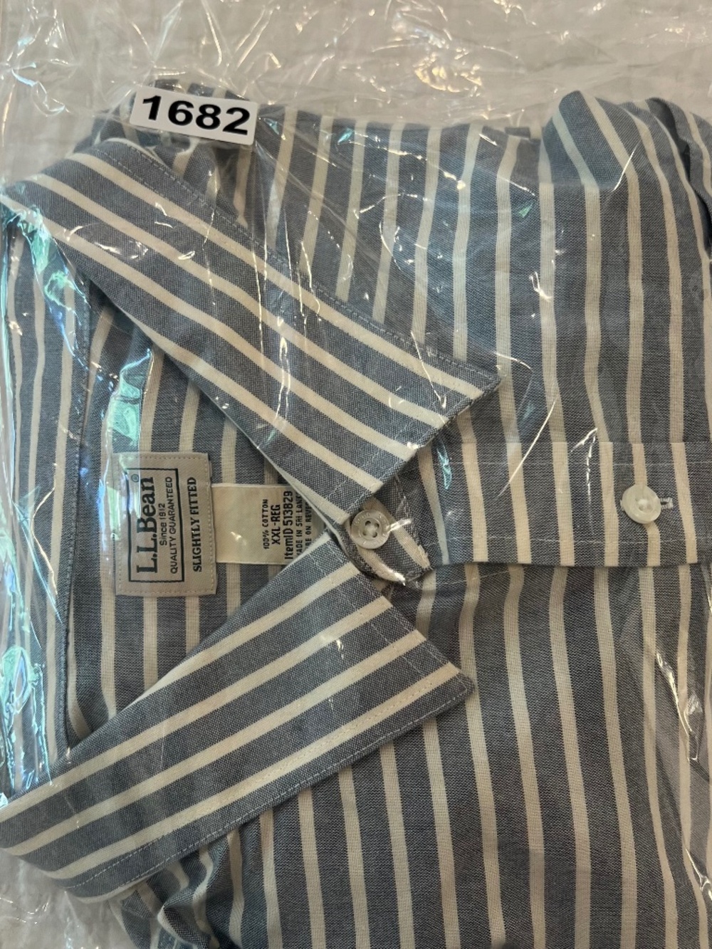LL Bean Shirt Mens 2XL Wrinkle Free Ultrasoft Cotton Button Up Slightly Fitted - Picture 13 of 13